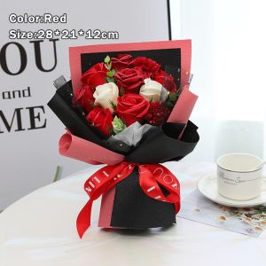 METECH Artificial Rose flowers Bouquet Wedding Decoration Room Party Decor Carnation Soap FlowerGift