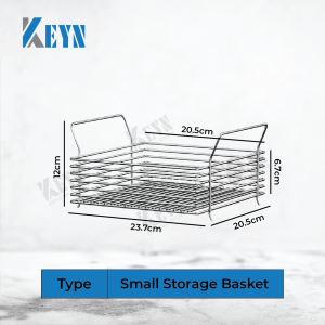 KEYN 304 Stainless Steel Kitchen Countertop Wire Mesh Fruit/Vegetable/Snack Basket Storage Rack with Handle Design Rack