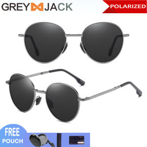 Grey Jack Kacamata Sunglasses Polarized Foldable / Bisa Di Lipat Anti Silau/ Anti UV400 Bulat Fashion Pria dan Wanita Trend Terbaru 614