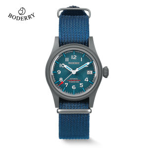 Boderry Field Watches Titanium Automatic NH35 Movement Sport 100M Waterproof Outdoor Dive Wristwatch Mens