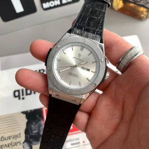 POEDAGAR นาฬิกาสำหรับผู้ชายนาฬิกาควอทซ์กันน้ำปฏิทินคู่เรืองแสงแสดงบุคลิกภาพธุรกิจแฟชั่น