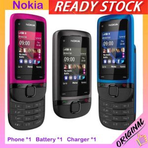 Hot Sellers Slide Cell Phone: Unlocked Nokia C2-05 Bluetooth 2G GSM