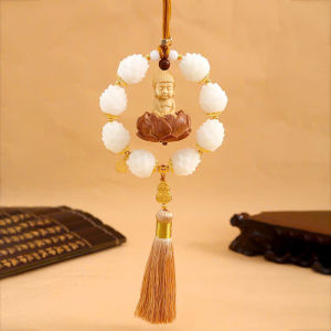 Khánh Treo Xe Ô Tô Phật Thích Ca Liên Hoa Gỗ Hoàng Dương Phong Thủy Bình An May Mắn