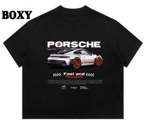 Áo thun Boxy nam nữ xe hơi thể thao Porsche Sport Cars (cotton 250gsm)