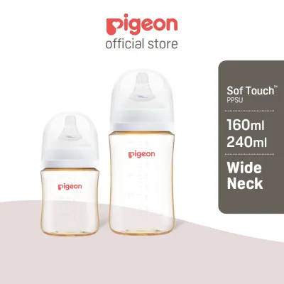 [Bundle Deal] Pigeon SofTouch™ Wide-Neck BPP PPSU Nursing Bottle 160ml/240ml
