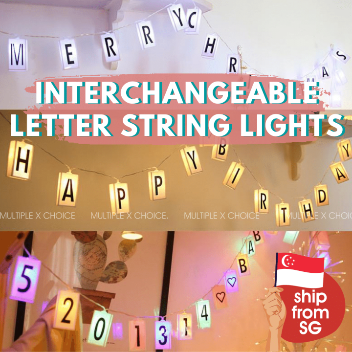 LED DIY Letter String Light Mini Box Party Decoration (20 LED) | Lazada ...