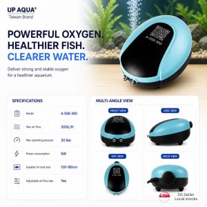 [SG SELLER STOCK] Aquarium Super Silent Air pump - Stable High performance Twin Outlet Adjustable Airflow Durable