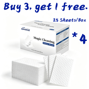 [LOCAL STOCK-Deliver in 1-3 days]  25 Pcs/Box Magic Sheets Cleaning Sponge Stubborn Stain Remover Multi Purpose Cleaning Pads Hacks Household Cleaner