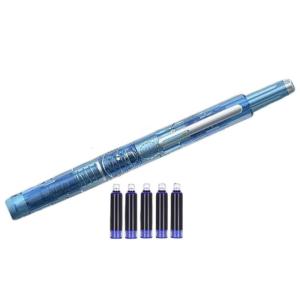 Bút máy có thể thu vào với 5 hộp mực 0.38mm Bút máy mực có thể thu vào bút viết chữ ghi nhật ký