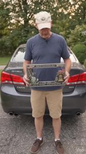 250th Anniversary Commemorative License Plate Frame 2PC United States 250 Year American Patriotic Frame 1776-2026 Independence Day License Plate Holder Metal Car Tag Holder Fits Standard