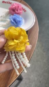 Hoa May Trâm trang trí ngọc trai đính cho đám cưới váy Rèm khăn đồ trang trí tự làm phụ kiện