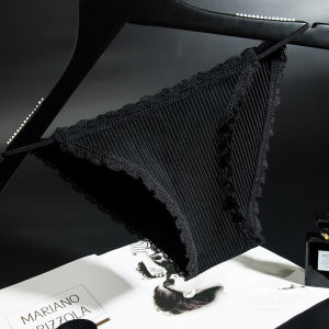 ผ้าฝ้าย！！ของดี สินค้าพร้อมส่งจากไทย💥กางเกงชั้นในผ้าลื่น เซ็กซี่ 💥ขอบลูกไม้ เอวสาย เซ็กซี่ น่ารัก สำหรับผู้หญิง