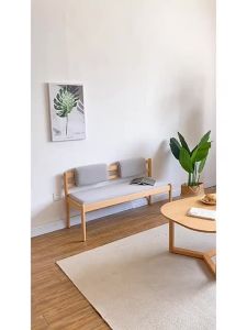 Dining Long Bench Solid Wood with Back Rest Solid Wood Chair Backrest Soft Bag Long Chair Shoe Changing Stool at the Door of the Household Multifunctional Bench Dining Chair Stool Outdoor Bench