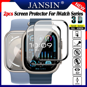 【Mua 1 tặng 1】 Miếng dán bảo vệ toàn màn hình HD cho Apple Watch Ultra 2 49mm cho iWatch Series 9 8 SE 7 6 5 4 3 2 40mm 44mm 45mm 41mm 38mm 42mm Miếng dán bảo vệ toàn màn hình 3D cạnh cong