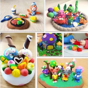 Mainan edukasi viral DIY anak super light clay bantal polimer isi 12 pcs melatih kreatifitas anak