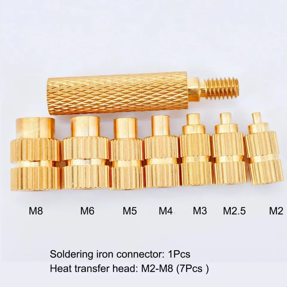 Heat Set Insert Soldering Tip Adapter Install Thread Insert Nut Soldering Iron For 3D Printer Insert Nut Hot Melt Tool