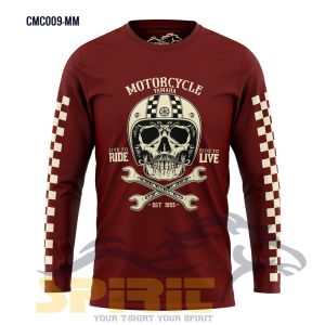 Kaos Yamaha Motorcycle Lengan Panjang Pria – Kaos Motor Racing Katun Combat Premium