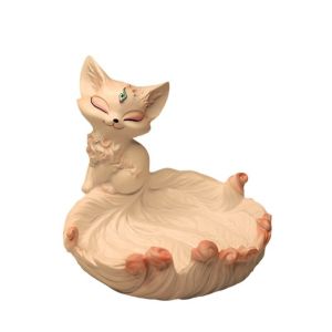 UNQIN น่ารัก ของตกแต่งเก็บของบนโต๊ะทำงาน ตกแต่ง รีซิน ถาดกุญแจ ของตกแต่งบ้าน สมัยใหม่ รูปสัตว์ ทางเข้า