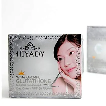 hiyady glutathione cream Hiyady White Gold-IPL Glutathione Day Cream SPF 60 PA+++ ครีมไฮยาดี้  ไวท์โกลด์ กลูต้า ครีมกลางคืน (กล่องเงิน)