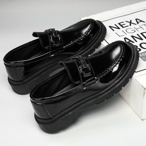 【KLEE】 Korean Style Martin Loafer For Men Black Business Leather Shoes