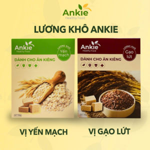 Combo Lương khô ăn kiêng ANKIE mix vị (Yến mạch + Gạo lứt) - 2 Hộp 15 KG