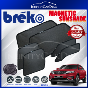 Proton X70 X-70 (6pcs) BREKO SHADES 100% High Quality Fully Magnetic Plug and Play 98% UV Proof Car Sun Shade Sunshade