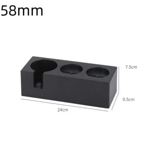 MINIFELE 262 51/53/58mm Espresso Coffee Tamper Station 2 in 1 Non Slip Coffee Tamper Base Universal ABS Coffee Bar Stand Bar Barista Tools