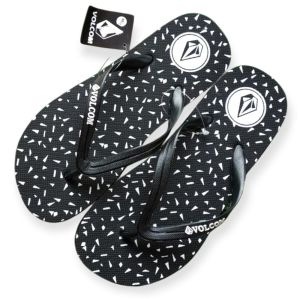 Sandal Pria Distro Sandal jepit Motif Volcom terbaru terlaris