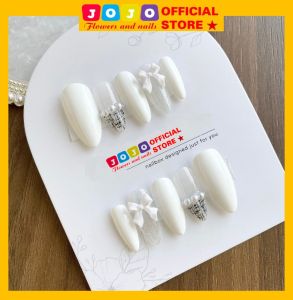 Nailbox bộ 24 móng xinh thiết kế thủ công form ovan sang chảnh xinh xắn Jojos mã TK36