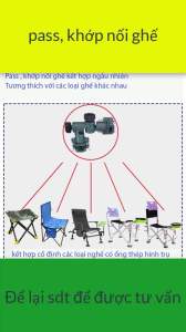 Pass đa năng gắn ghế câu đài khay đựng mồi chống cần tiện dụng