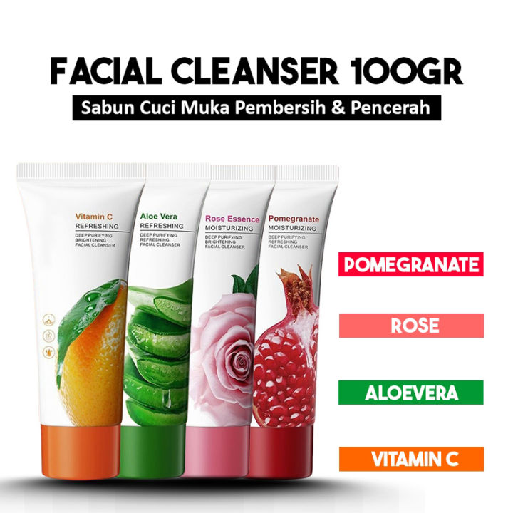 Sabun Pembersih Wajah - Facial Cleanser Brightening  Deep Clean / Pencerah Kulit Wajah - 100g