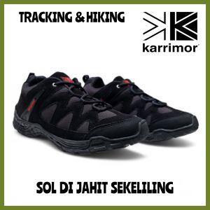 SEPATU GUNUNG OUTDOOR KARRIMOR TRACKING HIKING SOL KARET ANTI SLIP DI JAHIT SEKELILING / SEPATU SEKOLAH KULIAH GOWES MTB MOTOR TOURING