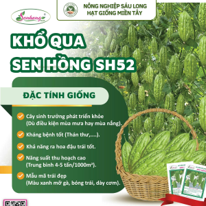 Hạt giống Khổ qua lai f1 SH52  sen hồng gói 20gr