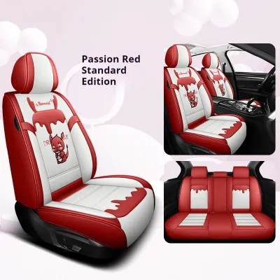 Full Coverage Car Seat Covers PU Leather Front Seat+back Seat Made Available for Proton X50 Preve Saga MC2 BEZZA Nautica Viva Aruz AXIA Vvt Machine Washable