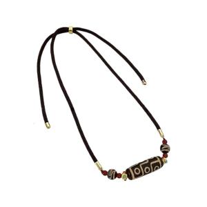 Tây Tạng chín mắt hạt đá Dzi Vòng cổ thủ công mã não tinh thần cho bên trong Hòa Bình bảo vệ và trí tuệ