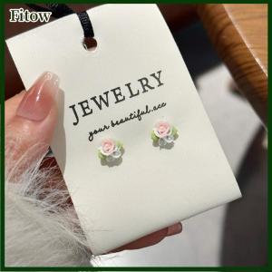 Fitow 6Pair Simple Cute Colorful Flower Earrings Set For Women Girls Creative Sweet Flower Stud Earrings Party Trendy Jewelry Gifts