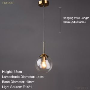 Nordic Creative malist Bar Desk Study Bedroom Bedside Magic Bean Lamp Glass Chandelier