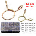 【จัดส่งฟรี】126ชิ้น กิ๊บล็อคสายน้ำมัน+4ชิ้น คีมถ่าง-หุบ  ดรถคลิปสปริงสายท่อเชื้อเพลิงคลิปท่อน้ำAirที่หนีบหลอด Fastener + คีมหนีบเข็มขัดรัดท่อ ( กิ๊บรัดท่อ ) คลิปสปริงรัดสายน้ำมัน รัดสายน้ำมัน กิ๊บล็อคสายนํ้ามัน คลิปล็อคสายยาง คลิปสปริง กิ๊ฟรัดสายน้ำมัน เข็. 