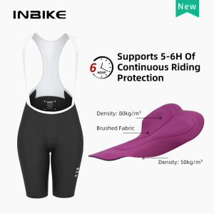 INBIKE Cycling Shorts Women Summer High Waist Breathable Quick Drying With Pockets MTB Road Bike Bib Shorts