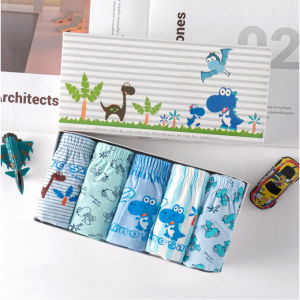 5Pcs/Set Kids Boys Underwear Panty Cartoon Children Cute Triangle Panties Baby Cotton Underwear 2-12 Years
