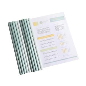 10Pcs Report Cover with Sliding Bar 60 Sheet Capacity Plastic Binder Paper Protector Report Folders with Clear Cover