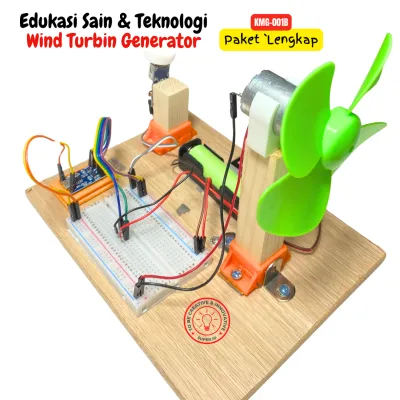 Kit DIY merakit mini wind turbine generator / pembangkit listrik tenaga bayu mini / kincir angin untuk pembangkit listrik tenaga angin sederhana / DIY PLTB mini
