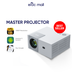 [Price Drop] Eroc Master Projector Android 11 1080P Google Voice Control Bluetooth 5.0 WIFI 2.4G+5G Home Theater Netflix Youtube Spotify Prime Video & Disney Plus