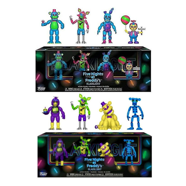 Five nights at freddy's blacklight best sale action figures