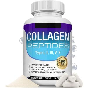 Type V Collagen Peptide Capsules 1800mg 90 Capsules Collagen Supplement for Joint Skin Hair and Nails Support