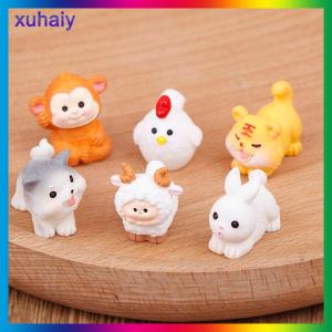xuhaiy 1PC Miniature 12 Zodiac Resin Doll Figurines Crafts Realistic Animals For Micro Landscape Scene Decoration DIY Accessories