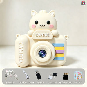 [SG Seller]Portable Cartoon Kids Digital Camera Dual  Photo & Video Recording Built-in Music Children Toy Gift