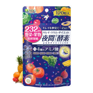ISDG Japan Night Diet Enzyme Supplement Multiple Enzyme with 232 Kinds Of Organic Vegetables & Fruits Improve Sleep Fat Burning Weight Loss 3 Packs-360 Tablets