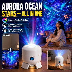 Projection Lamp Kids Bedroom Night Light Seven Colors Dreamy Rotating Projector For Sleeping/Decorative Mood Lighting/Suitable For Children/360 Degree Rotating/Soothing Light
