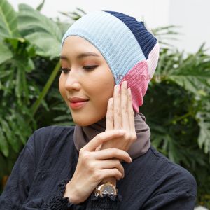 Ciput Rajut Bandana Pattern Salur 4 Warna